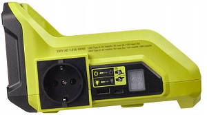 Інвертор напруги акумуляторний Ryobi Max Power RY36BI300A-0 36В розетка 1х220В рознім 2хUSB 300/500Вт (без АКБ та ЗП)