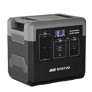 Портативна електростанція 2Е Syayvo 2400 Вт 2560 Вт/год WiFi/BT паралельне підключення швидка зарядка