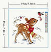 Набір для вишивання за нанесеною на канву схемою "Deerlet".AIDA 14CT printed , 19*19 см, фото 2