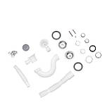 Сифон для ванни Kroner KRP — BS02 1 1/2"х40/50 мм із переливом, прямоточний, фото 3