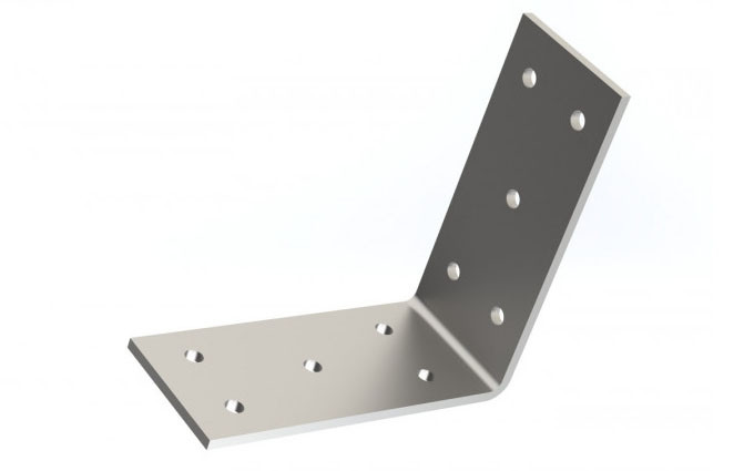 Кутник кріпильний оцинк. 85*85*35*2,5 мм, фото 1
