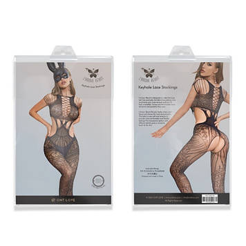 Комбінезон Keyhole Lace Stockings Black Bomba💣