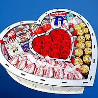 Солодкий новорічний подарунковий бокс для дівчини на подарунок до Різдва, корпоративні набори із солодощами для жінок на Новий рік