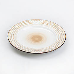 Тарілка обідня кругла 20.5 см плоска керамічна