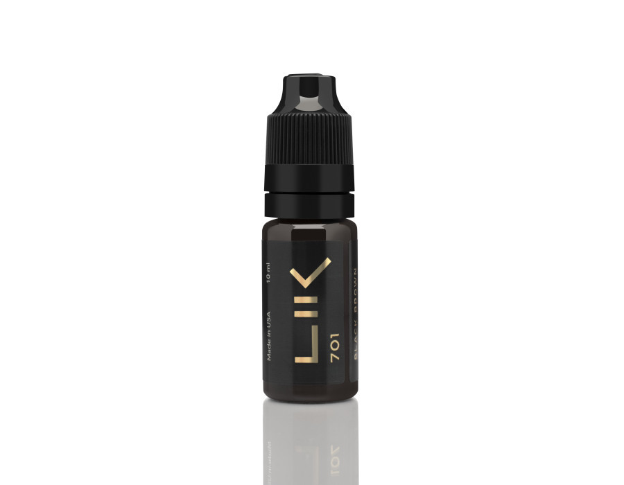 Пігменти для татуажу LIK 701 BLACK BROWN BROWS 10 ml, фото 1