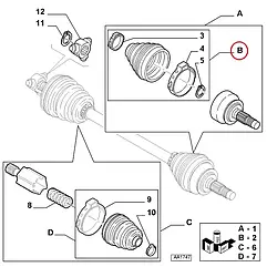 Пильник шруса зовнішній на Renault Master 3, Opel Movano B (2010-...), 7701210063, 4406481, 3293E1