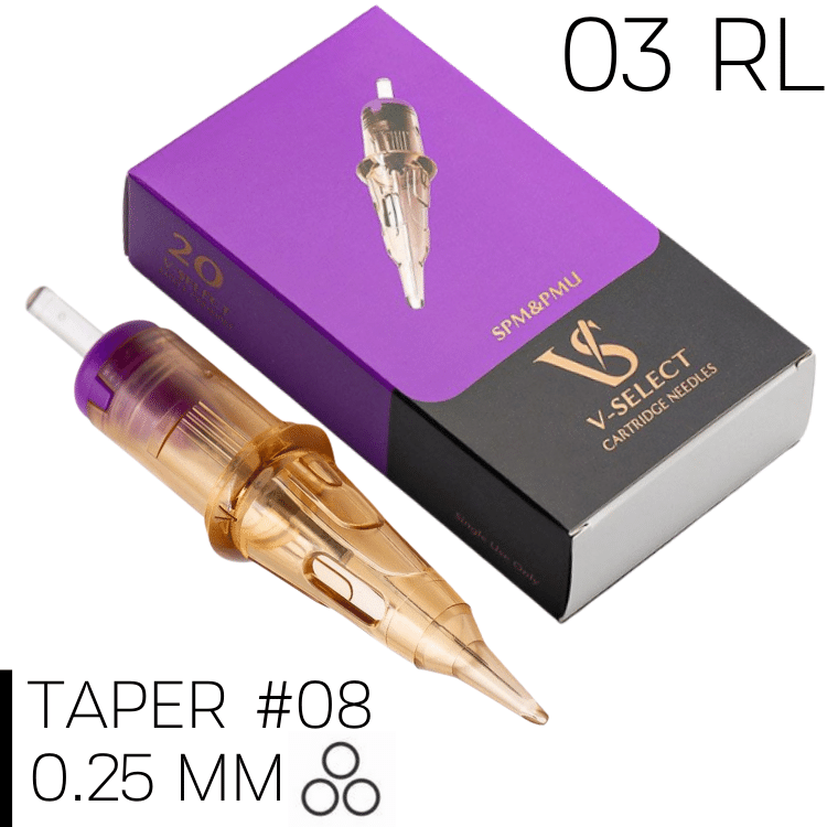 Картриджі для татуажу 3 RL EZ VSelect PMU (0.25) - 0803 (1шт), фото 1