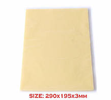 Латексный коврик для татуажа тренировочный чистый Премиум утолщенный Желтый 290*195mm