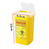 Контейнер для утилізації витратних матеріалів (голки, модулі) Жовтий, фото 2