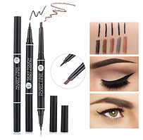 Олівець для брів + Підводка фломастер для очей водостійкий No01
