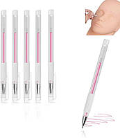 Ручка рожева гелева розмічувальна для малювання та фіксації ескізу татуажу та тату