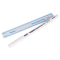 Маркер для татуажу Білий + м'яка лінійка