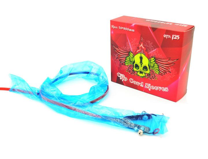 Бар'єрний захист на кліп-корд провід для тату 125шт Синій Clip Cord blue