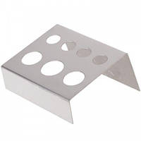 Підставка металева на 6 отворів срібна