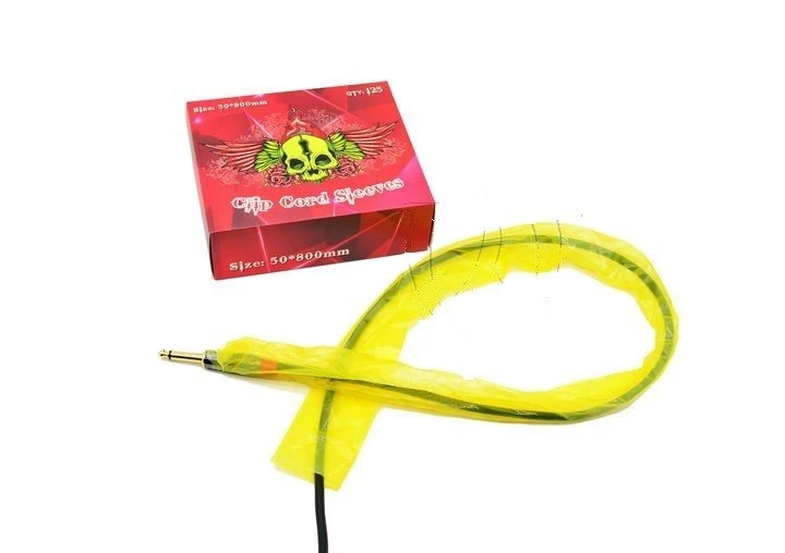 Бар'єрний захист на кліп-корд провід Жовтий Clip Cord Yellow, 10 шт, фото 1