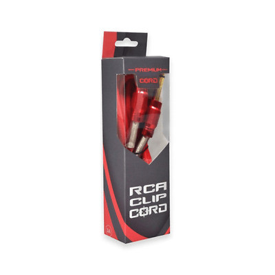 Кліп корд RCA Premium AVA, червоний, фото 1
