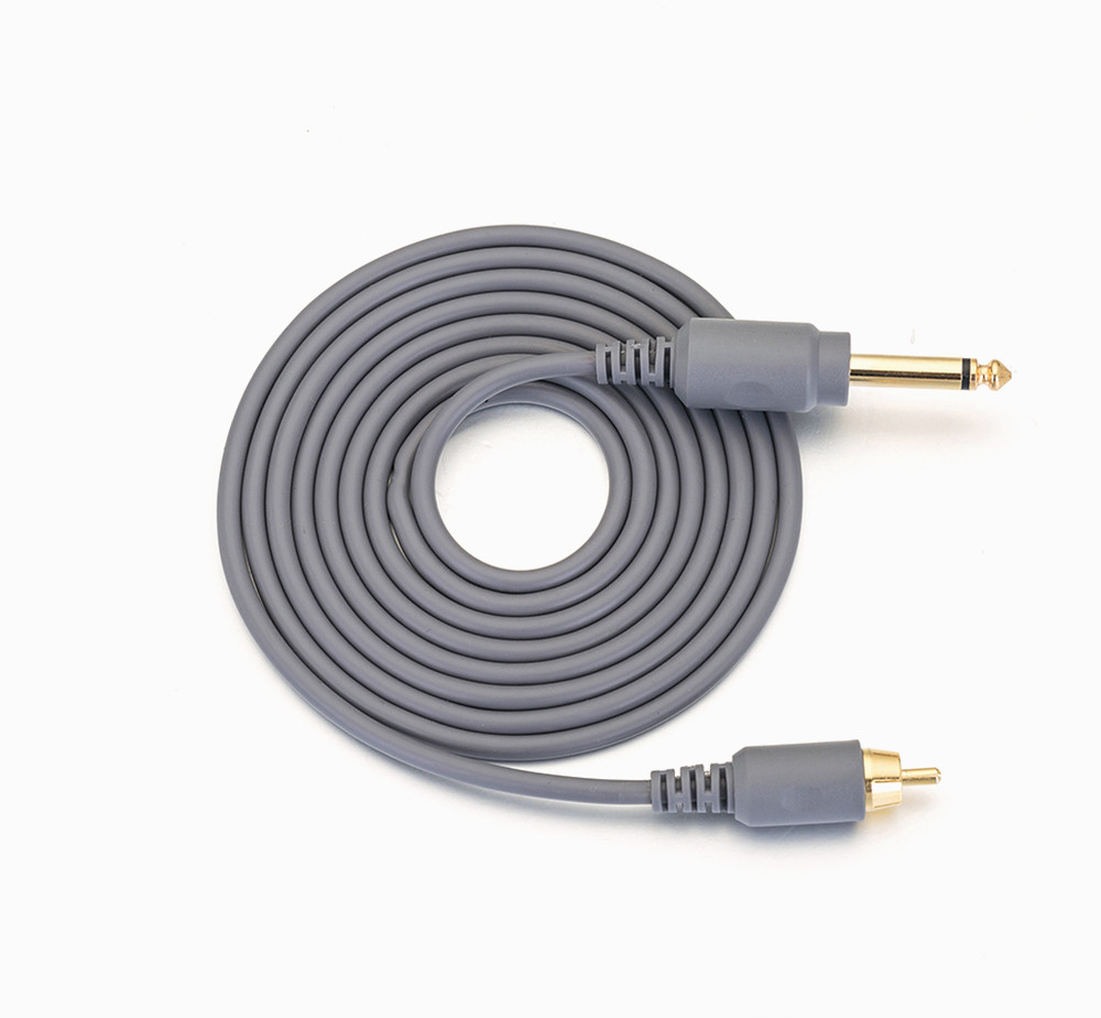 Кліп корд RCA Premium для тату машинок сірий (товстий), фото 1