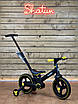Велосипед з батьківською ручкою трансформер дитячий 12" Best Trike 72033 чорно-жовтий, фото 3