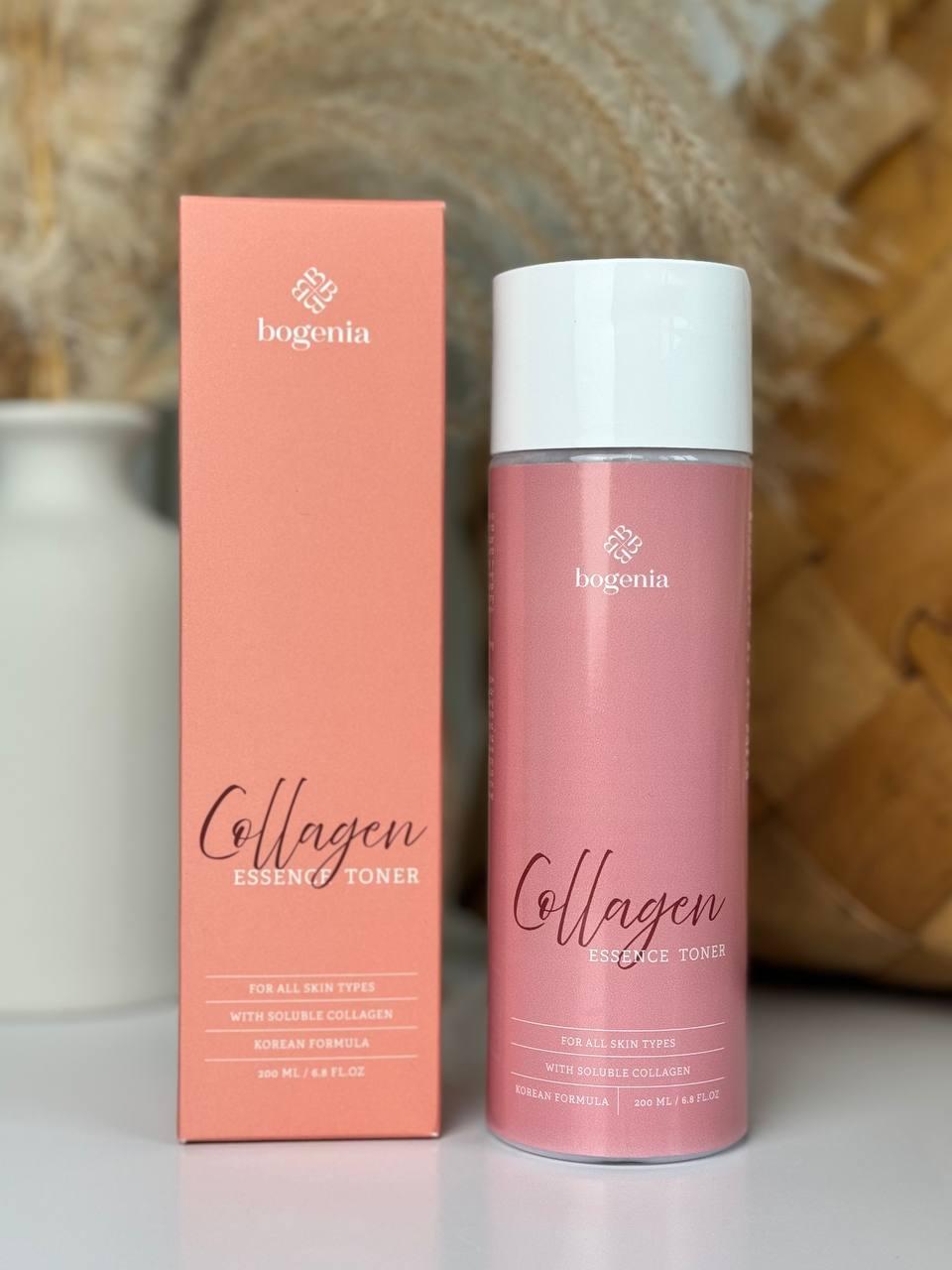 Тонік-есенція для обличчя з колагеном Bogenia collagen essence toner, 200 мл, фото 1