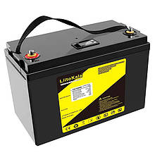 Акумуляторна батарея LiitoKala LiFePO4 12V 100Ah, плата захисту BMS, з дисплеєм LCD
