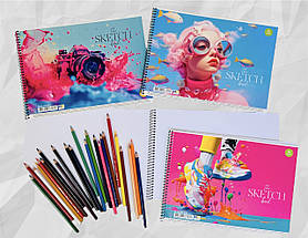 Альбом 30 арк. на спіралі 100 г/м2 PB-SC-030-8507 Star