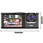 Відеореєстратор, 3 камери, 1080P + Автомобільний пилосос Vacuum cleaner / Реєстратор в машину / Автореєстрато, фото 8