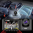 Відеореєстратор, 3 камери, 1080P + Автомобільний пилосос Vacuum cleaner / Реєстратор в машину / Автореєстрато, фото 4