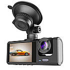 Відеореєстратор, 3 камери, 1080P + Автомобільний пилосос Vacuum cleaner / Реєстратор в машину / Автореєстрато, фото 3