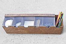 Великий барний органайзер з кришкою 64х14х17 см "ВУЛИЦЯ 01" | Era Creative Wood, фото 6