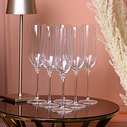 Келих для шампанського фужери 350 мл келихи для шампанського на високій ніжці 6 шт