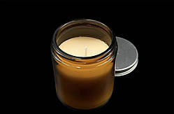 Аромасвічка з ґнітом. Кориця та ваніль. 87х70мм