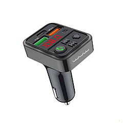 FM  модулятор WUW C162 2USB QC3.0 12 USB, 1 Type C PD 25W Bluetooth (чорний)