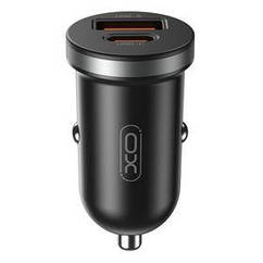 Автомобільний зарядний пристрій XO CC56 30 W Mini Car Charger Type-C PD + USB-A (Чорний)
