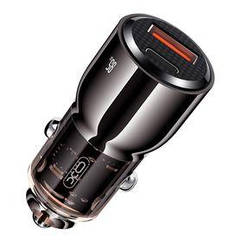 Автомобильное зарядное устройство XO CC58 95W Car Charger Type-C PD 65W + USB-A 30W (Серый)