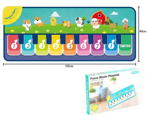 Килимок муз. танцювальний 100х40см,в кор-ці,41х28х4см,2 види,мікс №118-6/7(18)(36) КІ, фото 1