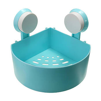 Кутова полиця у ванну на присосках (20×20×7,5см), LY-572 / Полиця настінна / Поличка кутова