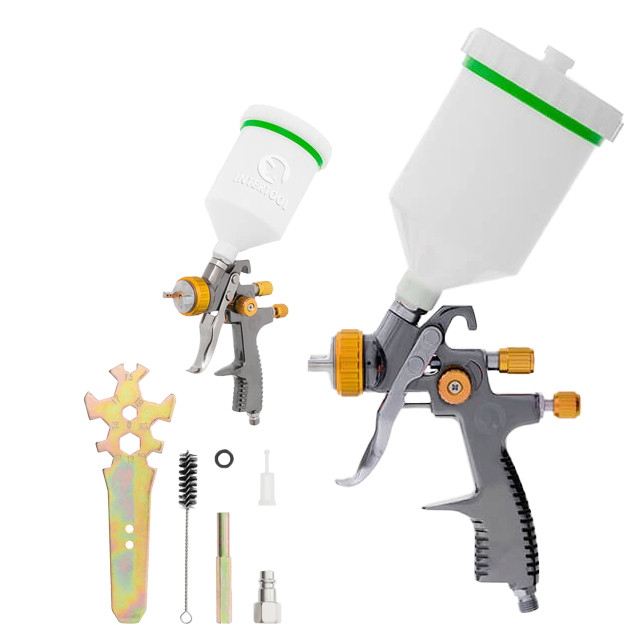 Фарбопульт пневматичний LVLP BRONZE професійний, форсунка 1,8 мм, 1,5 бар. INTERTOOL PT-0136, фото 1