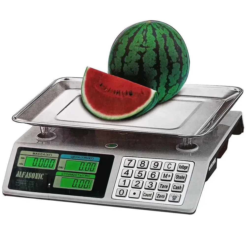 Ваги торгові до 50кг, метал.кнопки (TS-6417), ALFASONIK, Арт.54854