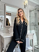 Піжама з мусліну L Чорний