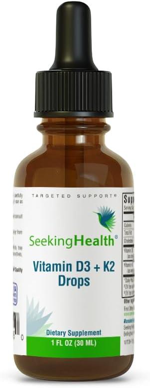 Seeking Health Vitamin D3+K2 Drops / Вітамін Д3+К2 рідкий 30 мл
