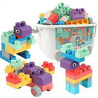 М'який силіконовий конструктор для дітей Soft rubber building blocks 80 шт. Хіт!