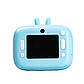 Дитяча фотокамера з миттєвим друком знімків «Зайчик» синій HPS1BL, фото 5