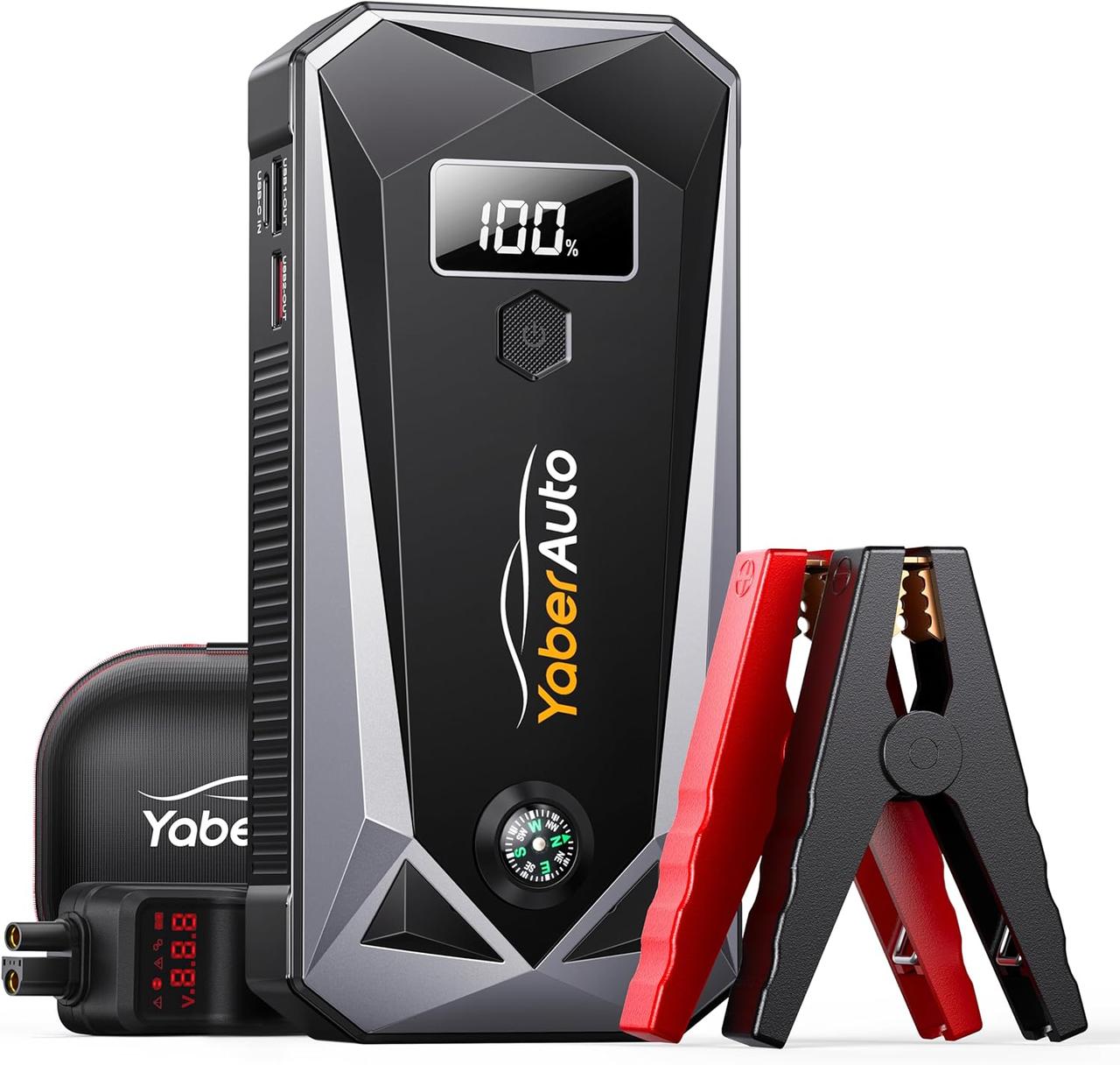 YABER 3000A Автомобільний акумулятор Jump Starter для газових/8,0 л дизельних двигунів 9.0L, портативний, фото 1