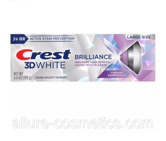Вибілювальна зубна паста Crest 3D White Brilliance Vibrant Peppermint 130g