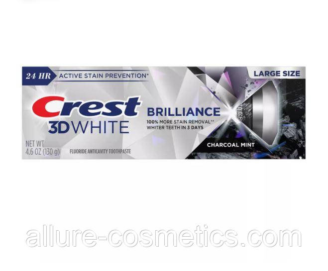 Вибілювальна зубна паста з вугіллям Crest 3D White Brilliance Toothpaste Charcoal mint 130 г