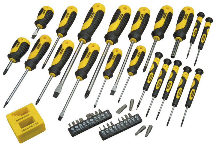 Набір викруток 42 од. з пристроєм намагнічування/розмагнічування (3; 5; 6х38мм; 6; 8; Ph #0; #1; # Stanley