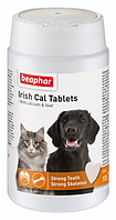 Beaphar Irish Cal Tablets мінеральна кормова добавка з фосфатами кальцію для котів та собак 150 таб
