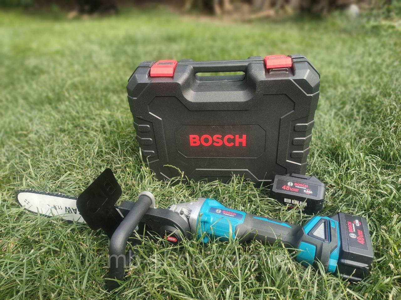 Акумуляторна болгарка, ланцюгова пила Bosch GWX 48V-10C (48V, Ø125 мм). УШМ Бош, кутова шліфмашина, турбинка