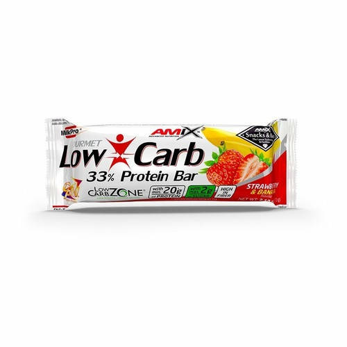 

Протеїновий батончик Amix Low Carb Protein Bar 33%, 60г - банан полуниця