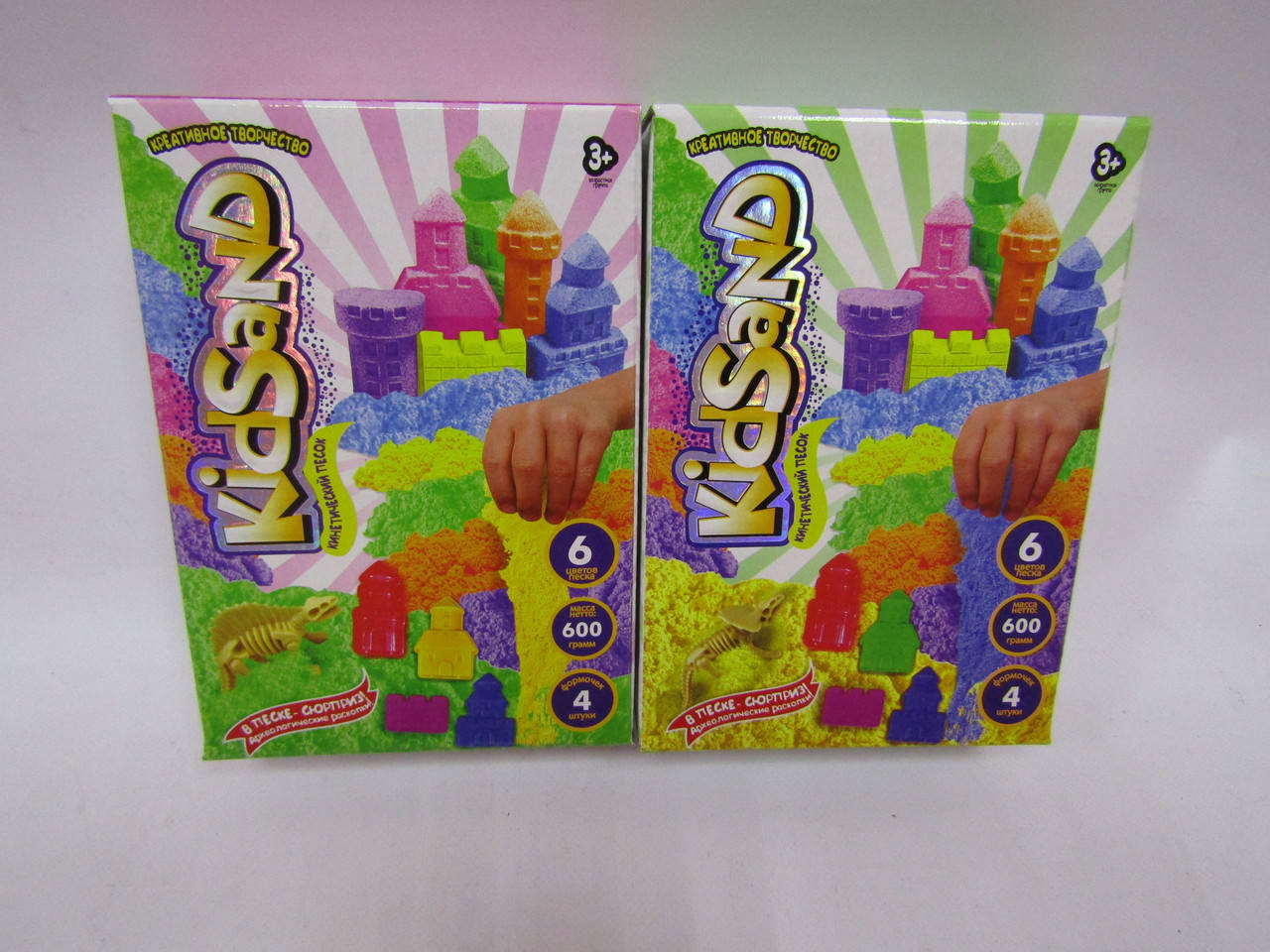 

Набор для творчества. Кинетический песок "KidSand" 600г. в кор.рус/укр. Пок. /6/ (KS-04-04U,05U,06U...09U)